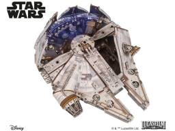 Ugears 3D dřevěná mechanická skládačka Star Wars Millennium Falcon